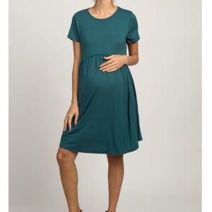 Pinkblush Crochet Trim Shift Maternity Dress